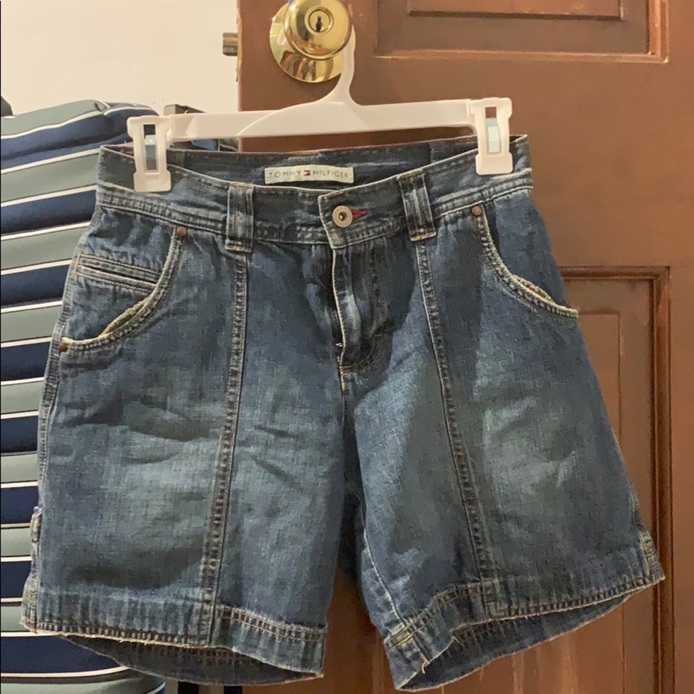 Tommy Hilfigure midi jean shorts, womens